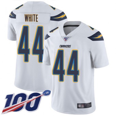 Los Angeles Chargers NFL Football Kyzir White White Jersey Youth Limited #44 Road 100th Season Vapor Untouchable->youth nfl jersey->Youth Jersey